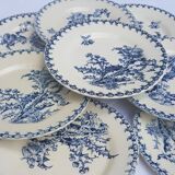 Set of 8 Gien Chardons style dessert plates