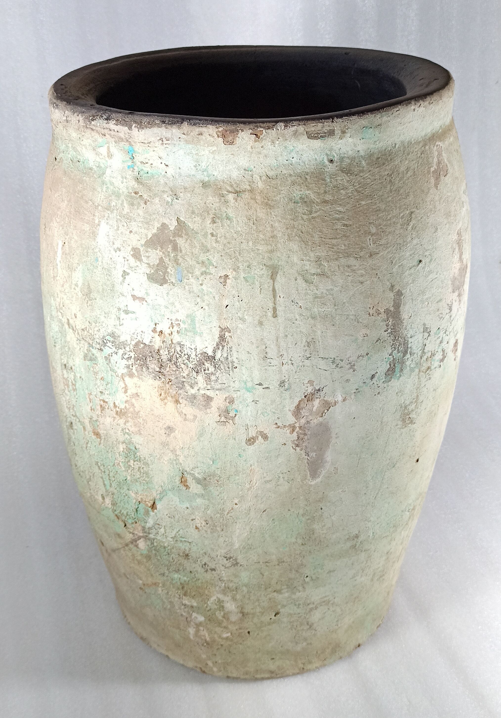 Green terracotta jar