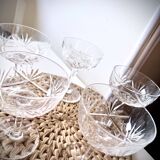 5 cut crystal champagne coupes