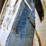 Large glazed stoneware vase signed