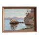 The cornice, marine in oil on wood, early 20th century.