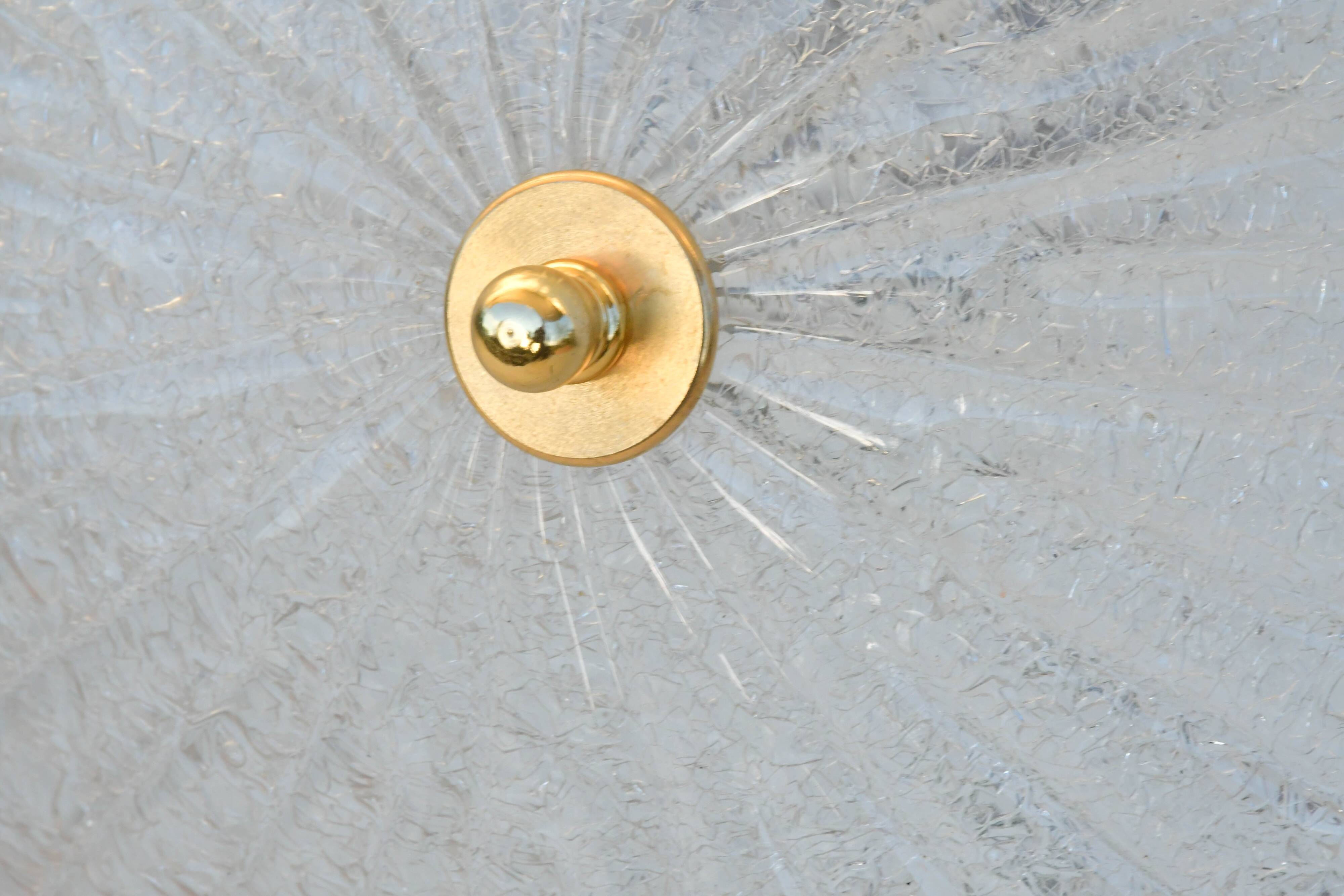 Precious Italian pink Murano glass ceiling fixture, Murano, 1970