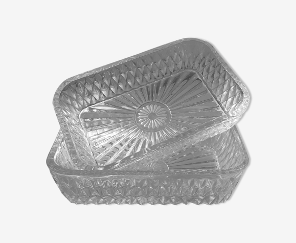 Set of 2 vintage glass cups