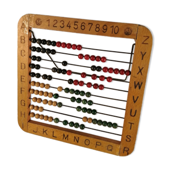 Wooden school boulier -vintage