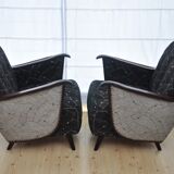 1/2 very beautiful original chairs from the 1950s wings of bald mice
