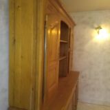 Rustic 2-body oak sideboard