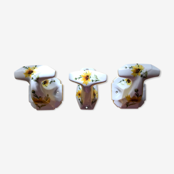 Vintage hooks porcelain flowered ceramic Villeroy and Boch