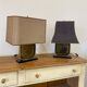 Pair of brass and gold-plated lamps by George Mathias, 1970