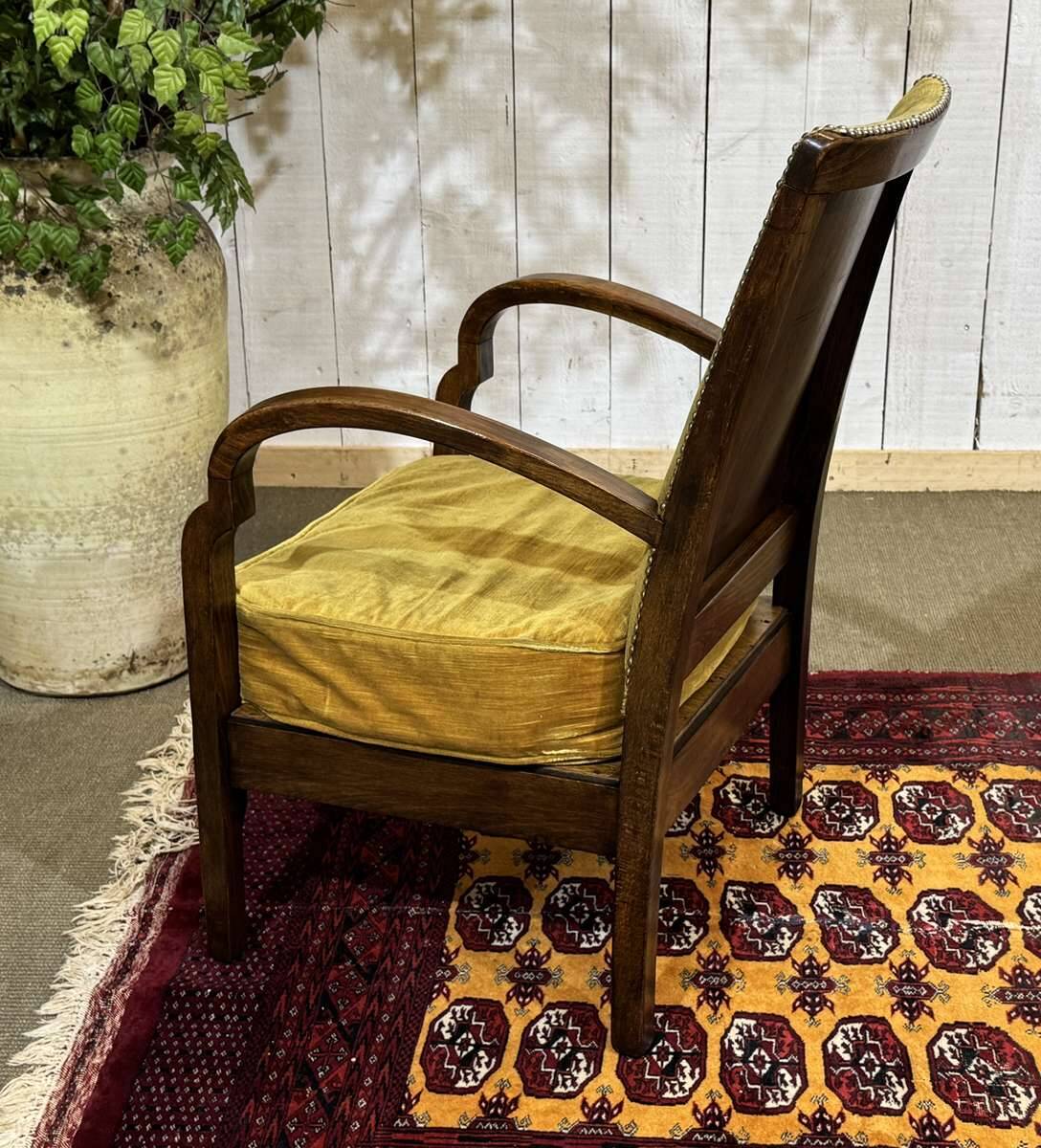 1950s English bridge chair in beech.