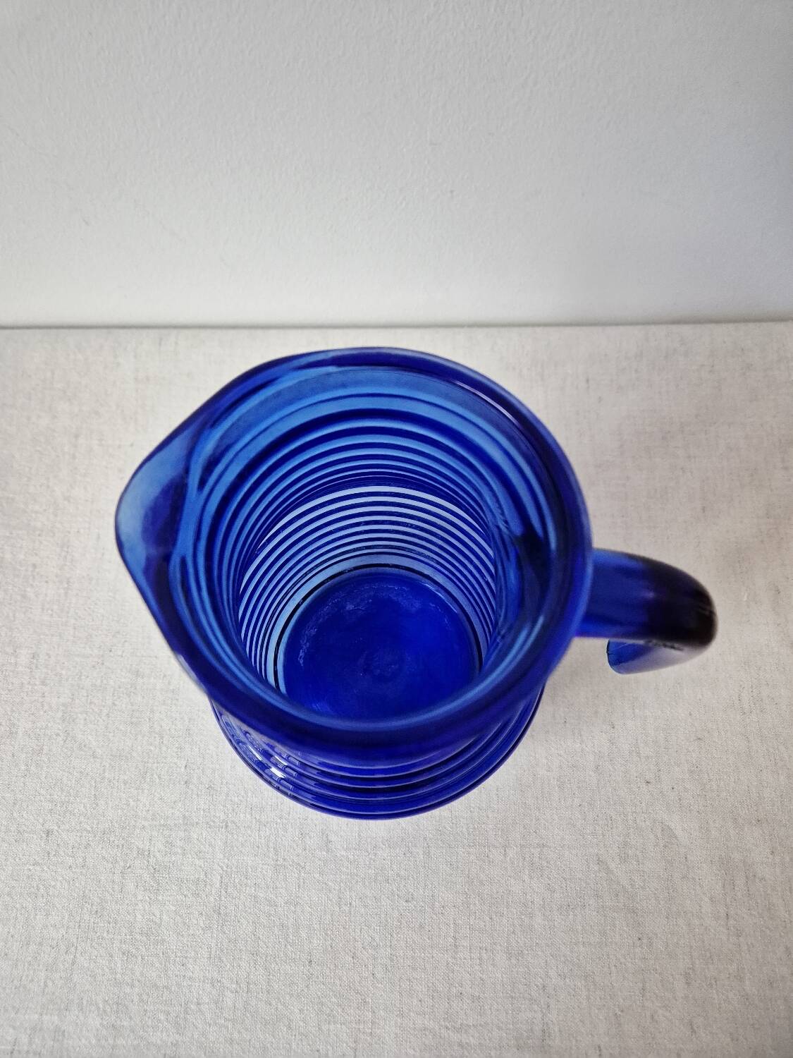 Vintage cobalt blue glass carafe/pitcher '1970s - Cisper