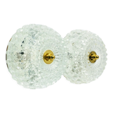 Paire d’appliques murales en verre du milieu du siècle ou de supports encastrés par Helena Tynell pour le Limbourg, Allemagne, années 1960