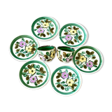 6 Boch Belgium dessert plates and 2 cups