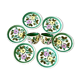 6 Boch Belgium dessert plates and 2 cups