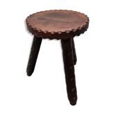 Tabouret tripode vintage français des années 1970