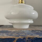 Vintage wall lamp in electrified white opaline to new