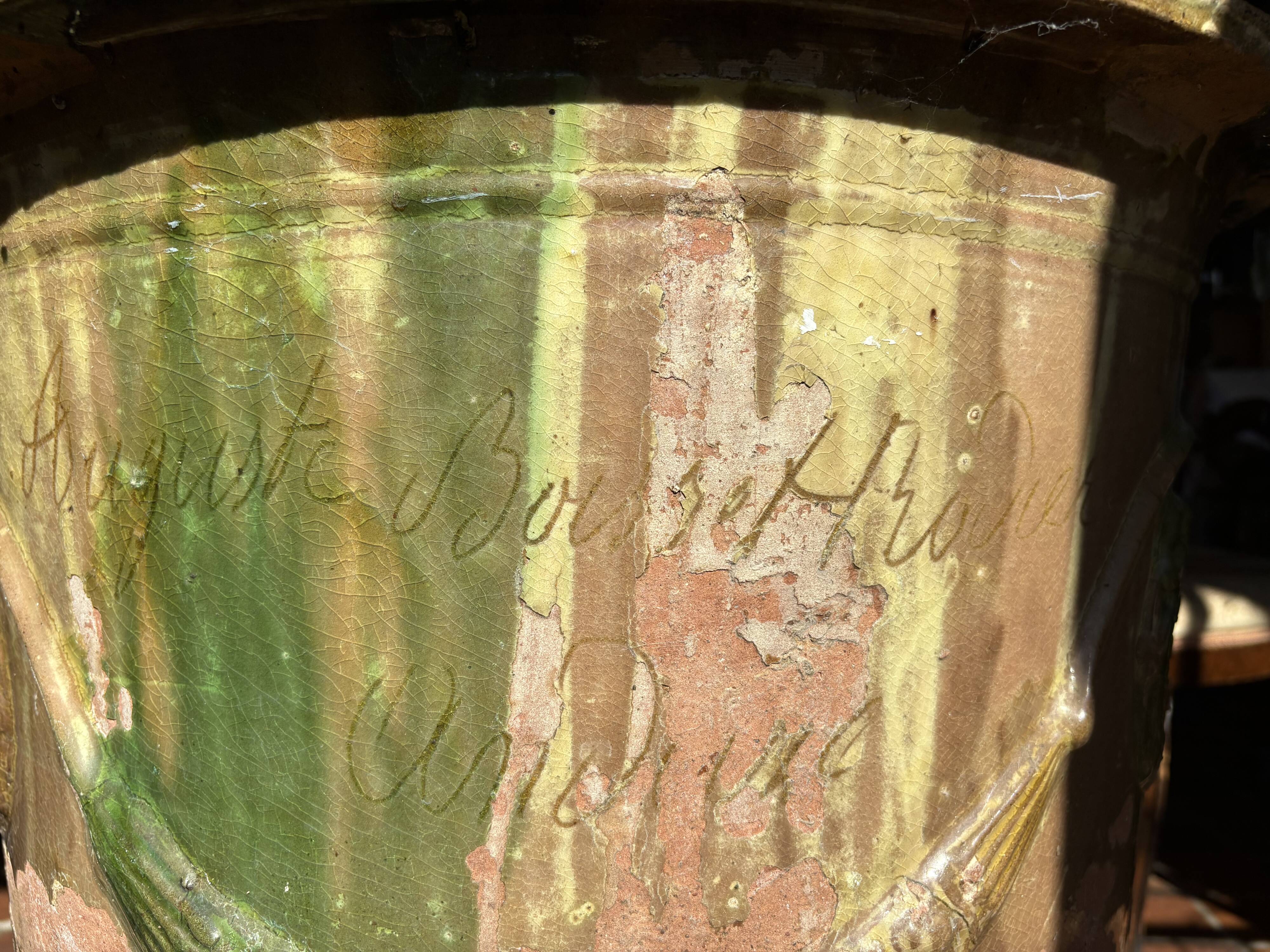 Large antique Anduze vase Boisset Rodier 19th century