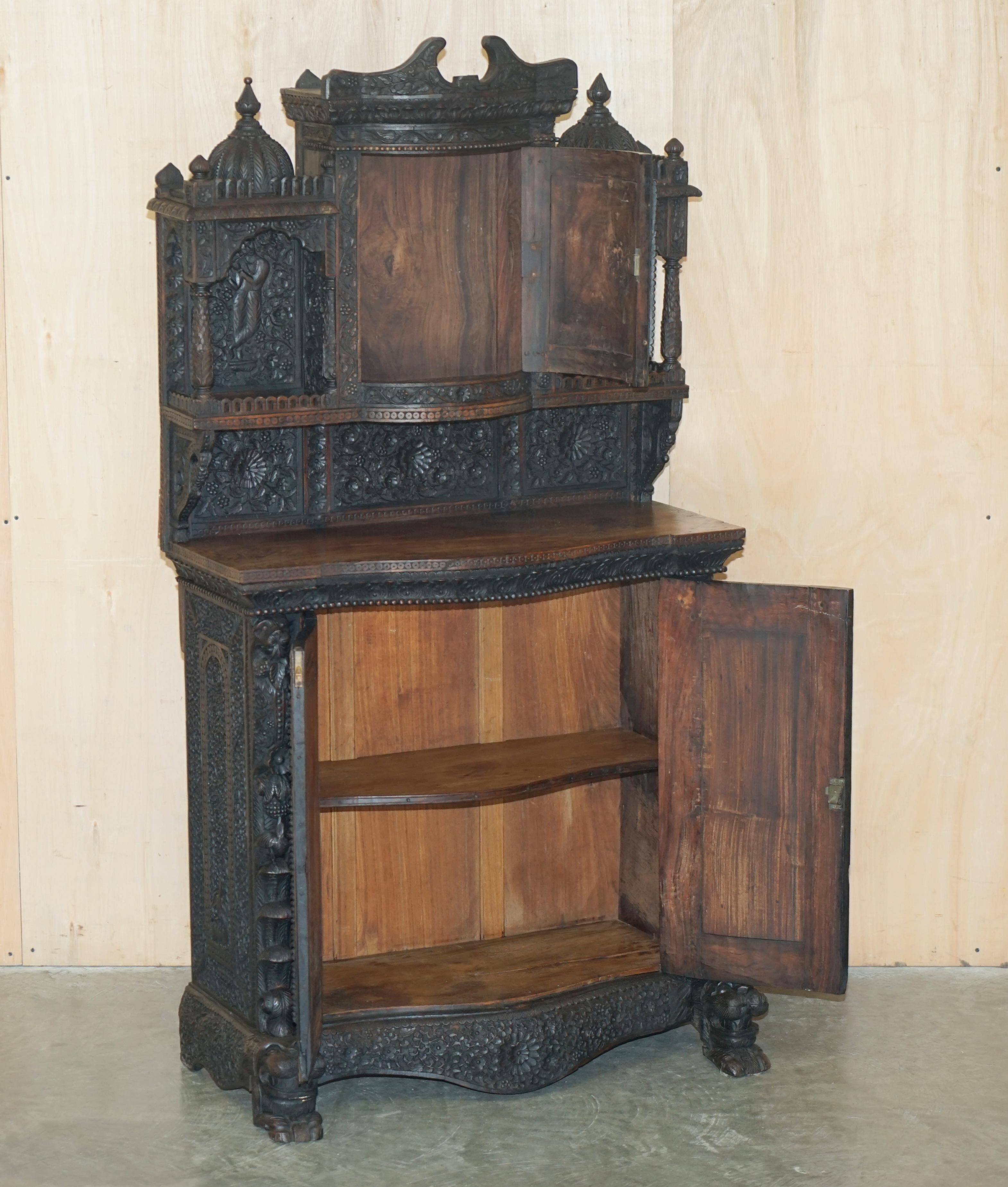 Buffet antique sculpté main style temple birman vers 1860