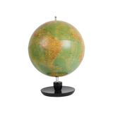 Vintage Globe Oak Basic Political Globe Hermann Haack 1970s