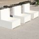 set de 3 fauteuils brutalistes, boit peint, années 60