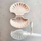 70s chrome metal shell butter dish