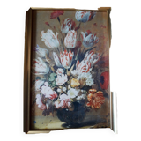 Tableau tulips in vase . hans bollongier