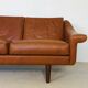 Aage Christiansen vintage Danish mid-century 3 person cognac "Matador" sofa