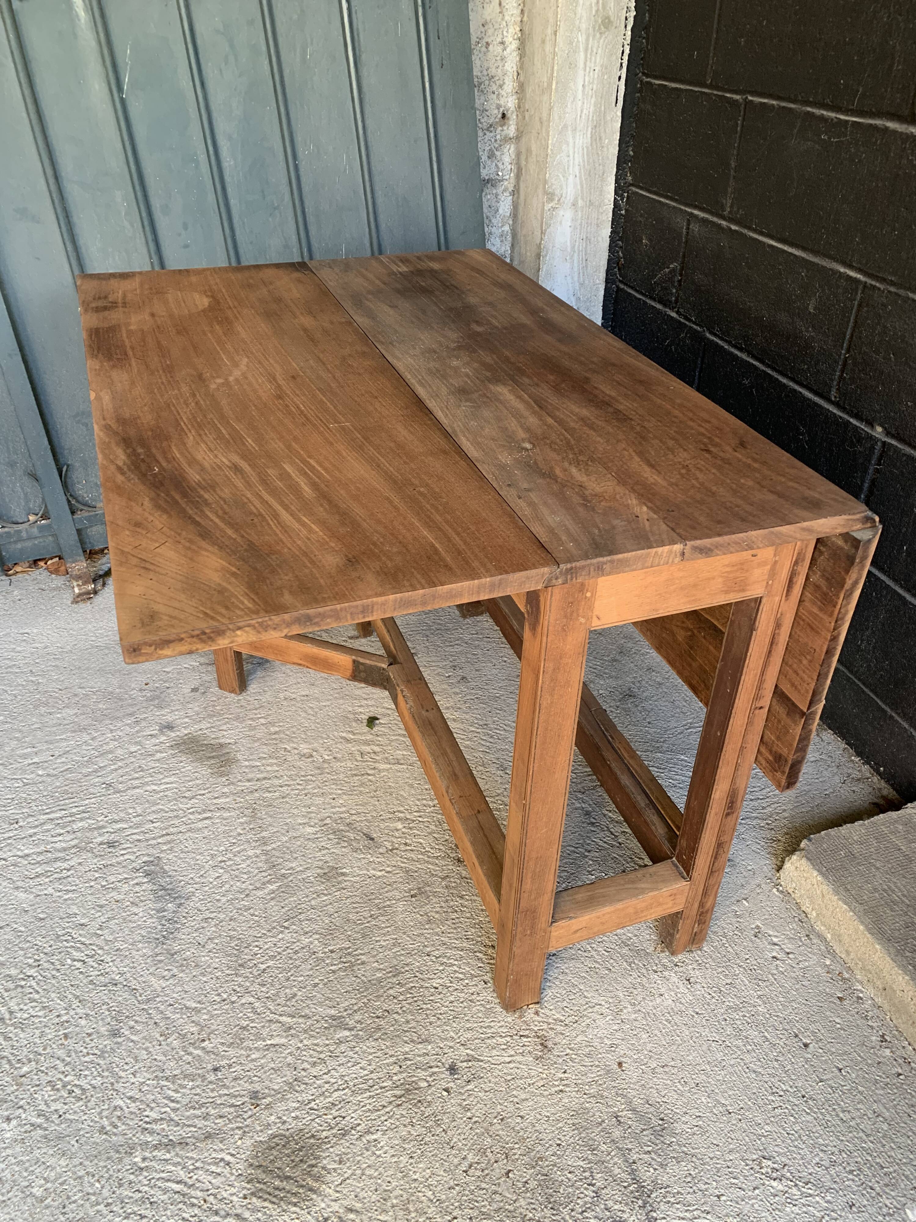 Solid wood table or console.