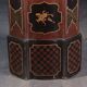 Pair of pedestal columns in chinoiserie style