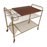 Vinyl door serving table