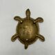 Vintage turtle ashtray in gilded brass, patinated animal-shaped catchall.