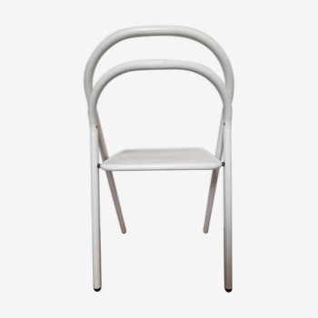 Chaise pliante métal perforé vintage