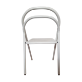 Vintage perforated metal folding chair