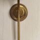 French Retro 1960s Single Wall Light In Gold Metal Clear Pattern Shade 5416