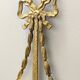 Oval wall mirror with Brass Frame and Ribbon, Italy