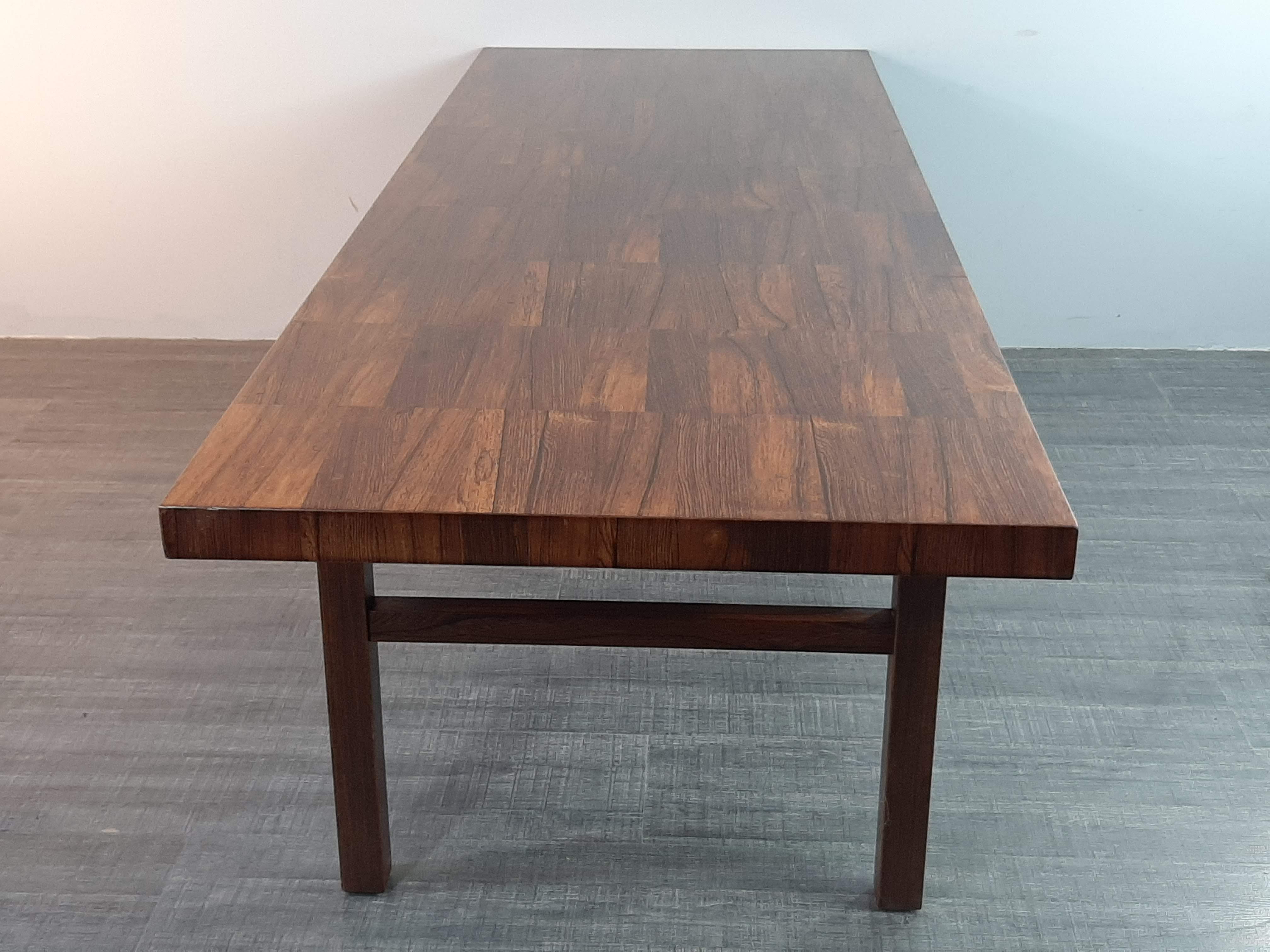 Large Table Bass in Palissandre, Vintage Scandinavian 1960s