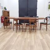 Teak table and 6 chairs
