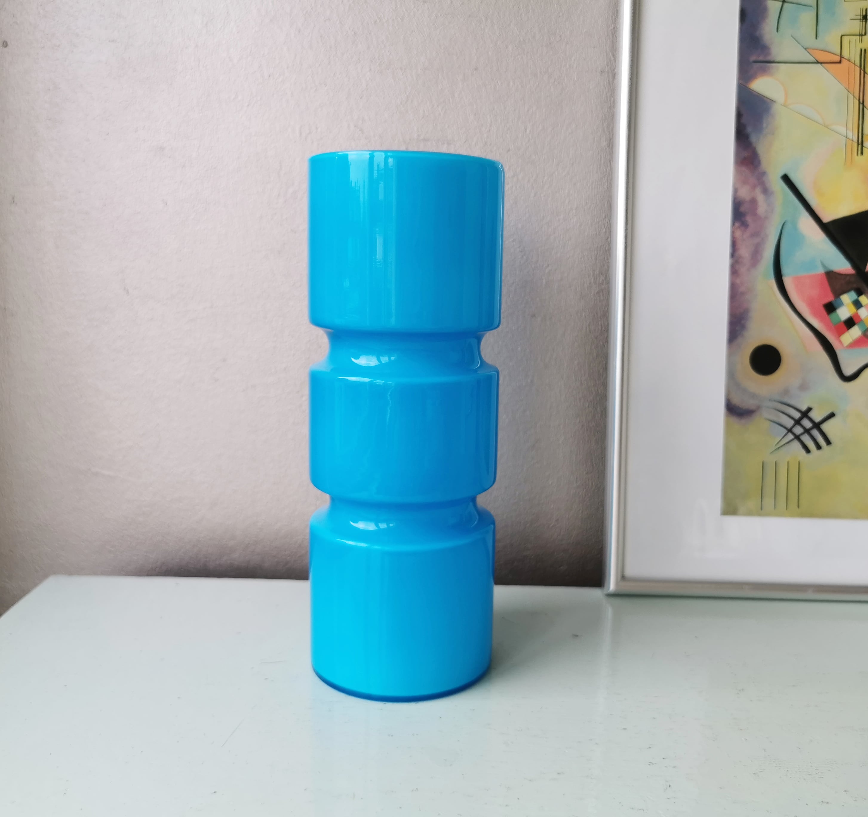 Beautiful vintage glass table lamp/bedside lamp from the nineties.