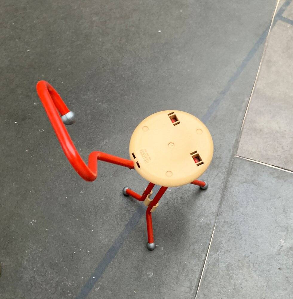 Postmodern Italian folding stool Ulisse by Ivan Loss for Sandrigarden, 1980s.