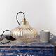 Vintage suspension lamp in gold glass
