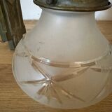 Art Deco wall lamp in metal and glass