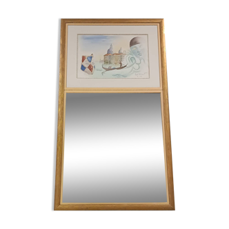 Miroir trumeau Venise signée