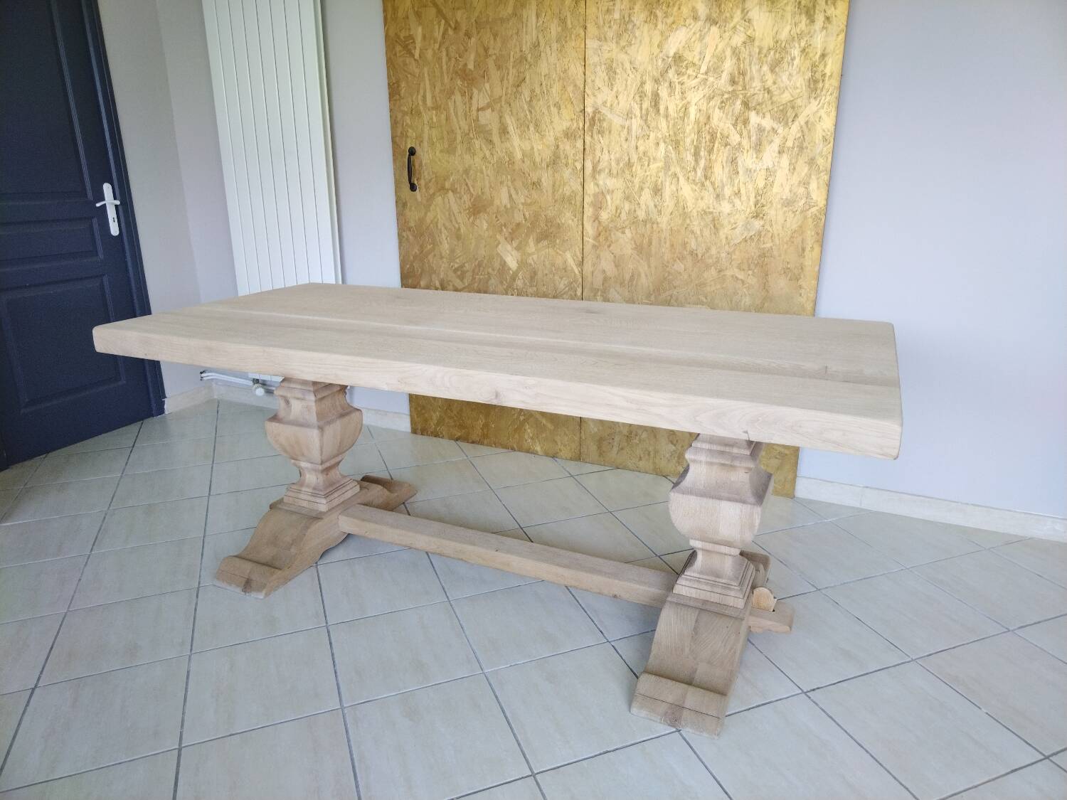 Renovated oak monastery table