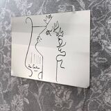 Illustrated mirror profile of Orphée Jean Cocteau 1958