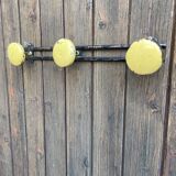 Vintage wall coat rack with three hooks