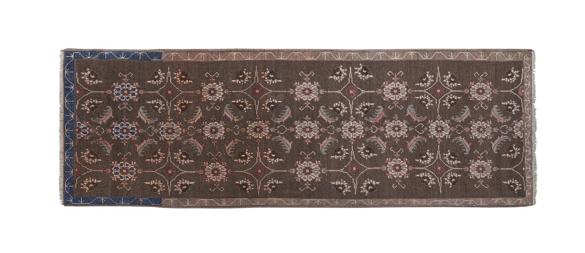 Vintage Turkish hallway rug 90x277 cm