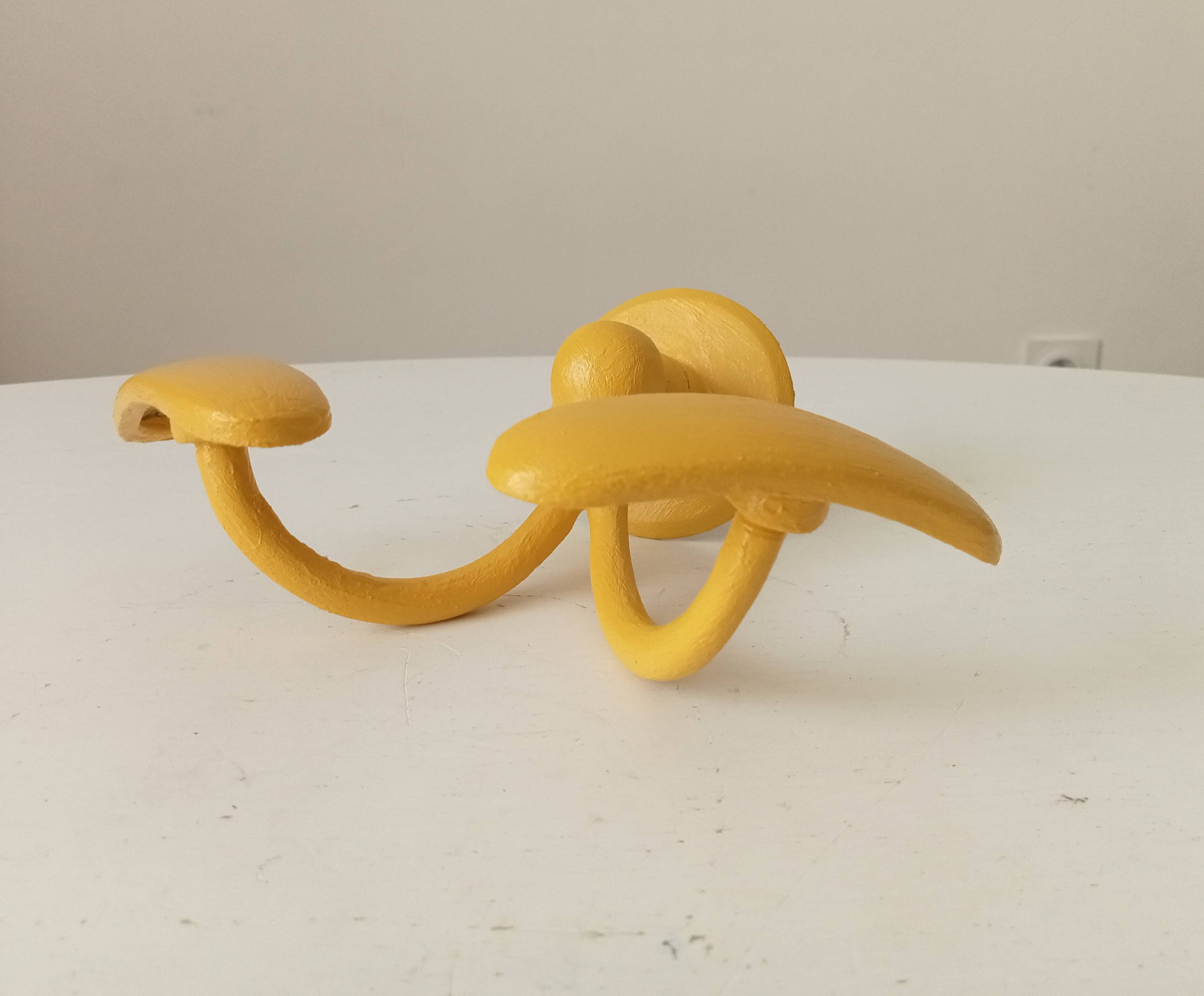 Vintage double coat rack in solid brass