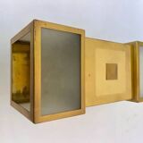 Applique murale ou plafonnier XXL en laiton, design années 1980 / Tchécoslovaquie