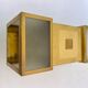XXL design mid-century brass wall or ceiling lamp - 1980s / Czechoslovakia