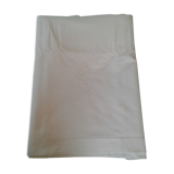 Old lin drapery embroidered monogram rg art deco style