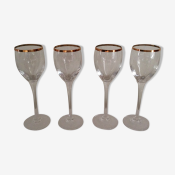 Set of 4 wine crystal of Arques glasses